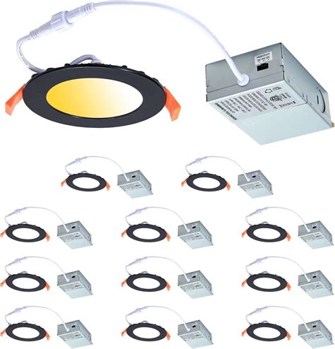 recessed soffit junction box|12 Pack Black Recessed Lights, Canless 4 Inch Soffit .